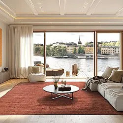 Jute rug - Amasia (chestnut)