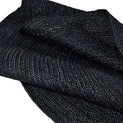 Round jute rug - Amasia (dark blue)
