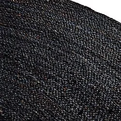 Round jute rug - Amasia (dark blue)