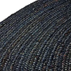 Round jute rug - Amasia (dark blue)