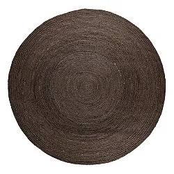 Round jute rug - Amasia (dark taupe)