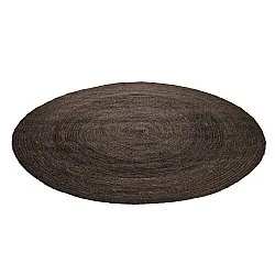 Round jute rug - Amasia (dark taupe)