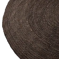 Round jute rug - Amasia (dark taupe)