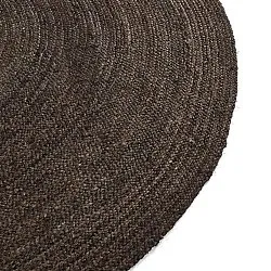 Round jute rug - Amasia (dark taupe)