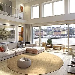 Round jute rug - Amasia (nature)