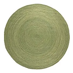 Round jute rug - Amasia (olive)