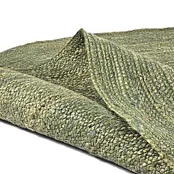 Round jute rug - Amasia (olive)