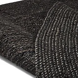 Round jute rug - Amasia (black)