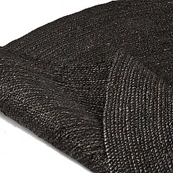 Round jute rug - Amasia (black)