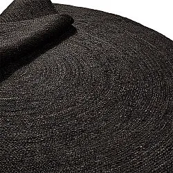 Round jute rug - Amasia (black)