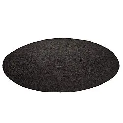 Round jute rug - Amasia (black)