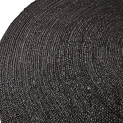 Round jute rug - Amasia (black)