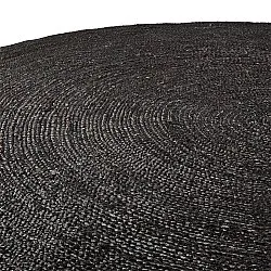 Round jute rug - Amasia (black)