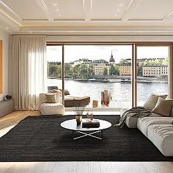 Jute rug - Amasia (black)
