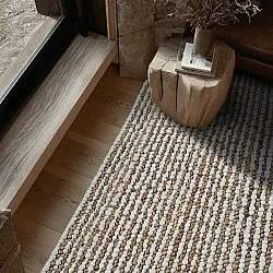 Jute rug - Bally Jute/wool Bubble (natural/white)