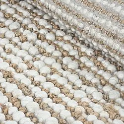 Jute rug - Bally Jute/wool Bubble (natural/white)