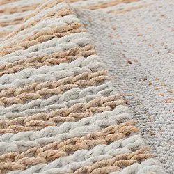 Jute rug - Howrah Braided Jute (natural/white)
