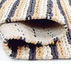 Jute rug - Howrah Braided Jute (natural/white/black)