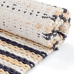 Jute rug - Howrah Braided Jute (natural/white/black)