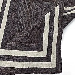 Jute rug - Jessore (dark taupe/white)