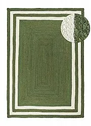 Jute rug - Jessore (army green/white)