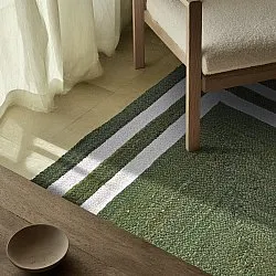 Jute rug - Jessore (army green/white)