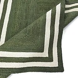 Jute rug - Jessore (army green/white)