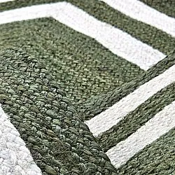 Jute rug - Jessore (army green/white)