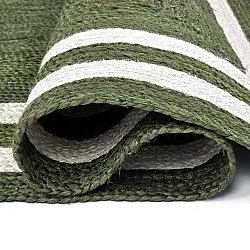 Jute rug - Jessore (army green/white)