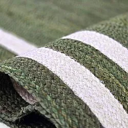 Jute rug - Jessore (army green/white)