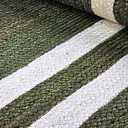 Jute rug - Jessore (army green/white)