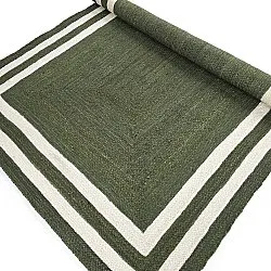 Jute rug - Jessore (army green/white)