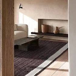 Jute rug - Senaki (dark taupe/white)