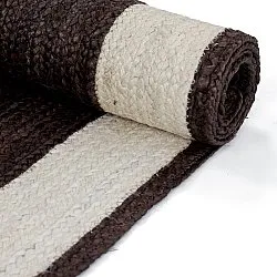 Jute rug - Senaki (dark taupe/white)