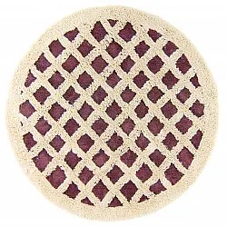 Round rug - Kara (brown/offwhite)