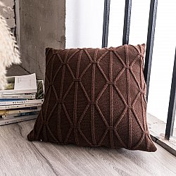 Cushion cover - Decorative Macrame 45 x 45 cm (dark brown)