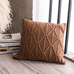 Cushion cover - Decorative Macrame 45 x 45 cm (light brown)