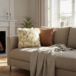 Cushion cover - Clara (white/beige)