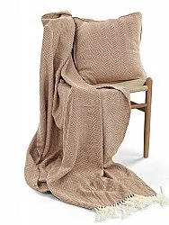 Cushion cover - Denisa Fishbone (brown/white)