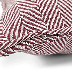 Cushion cover - Denisa Fishbone (red/white)