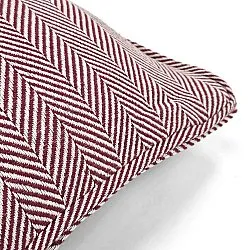 Cushion cover - Denisa Fishbone (red/white)