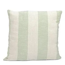 Cushion cover - Kora stripe cotton cushion cover (cream/light green)