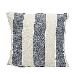 Cushion cover - Kora stripe cotton cushion cover (cream/navy)