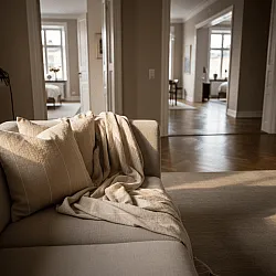 Cushion cover - Martina Stripe (beige/white)