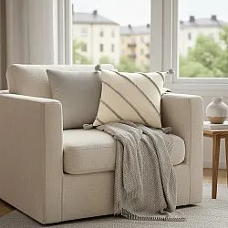Cushion cover - Montreux (off white/grey)