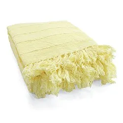 Throws - Nalani cotton throw (light yellow)