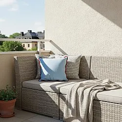 Cushion cover - Yrsa (blue)