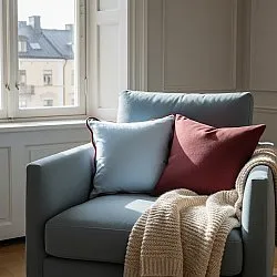 Cushion cover - Yrsa (blue)