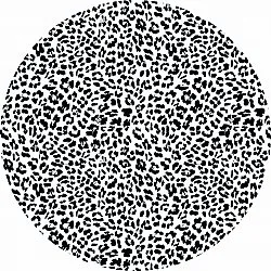 Round rug - Leopard (black/white)