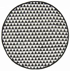 Round rugs - Lindby (black/white)